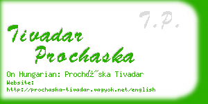 tivadar prochaska business card